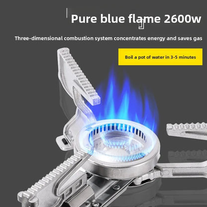 Portable Windproof Cassette Stove, High Power Outdoor Gas Burner for Camping Picnic BBQ Home Kitchen Cooking