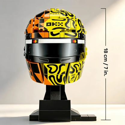 Classic Racing Driver Helmet Home Decor Model 2026 New DIY Building Block Assembly Toys Display Adults Holiday Birthday Presents