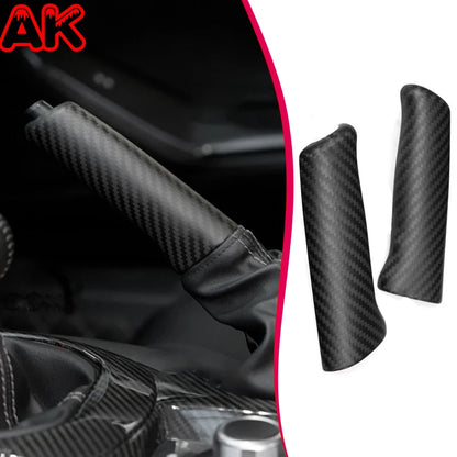Real Carbon Car Gear Shift Handbrake Knob Trim Car Accessories For Mazda MX-5 Miata ND RF Fiat Abarth 124 Spider 2016-2024