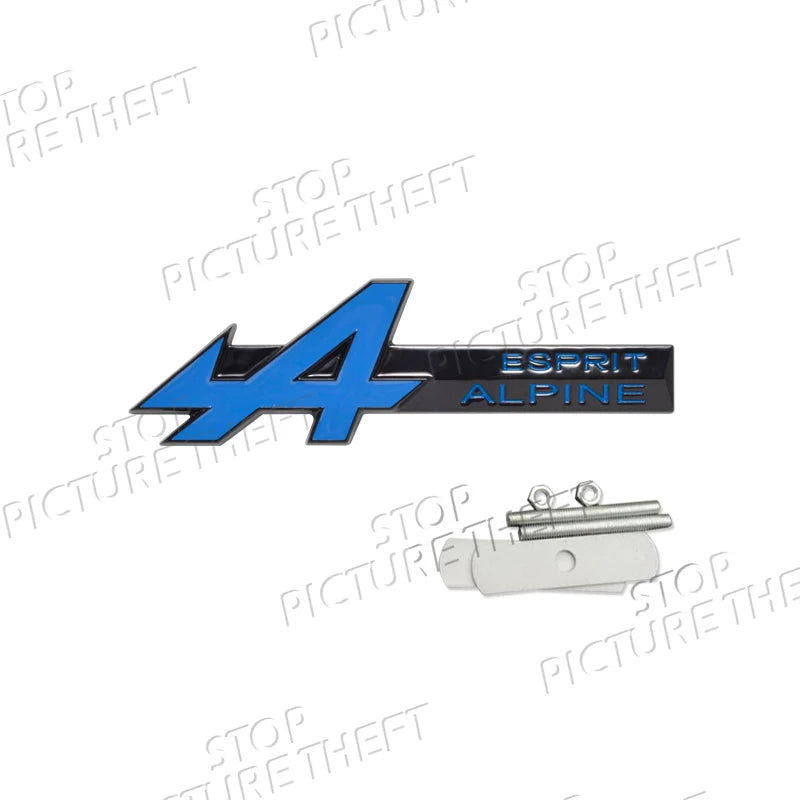 A Grille Logo 3D Metal Decal Car Body Rear Trunk Emblem Sticker For Symbioz Rafale Clio Austral Arkana Captur RS Scenic GT Sport
