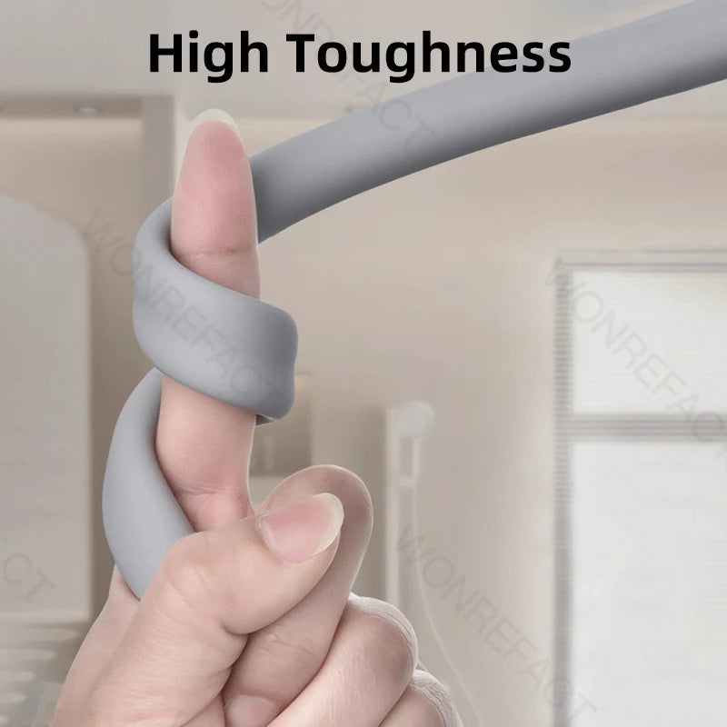 Bathroom Silicone Shower Tube Bend Arbitrarily Hose Explosion Proof Anti Winding Shower Head Hose Used High Toughness Design