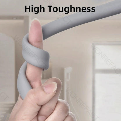 Bathroom Silicone Shower Tube Bend Arbitrarily Hose Explosion Proof Anti Winding Shower Head Hose Used High Toughness Design