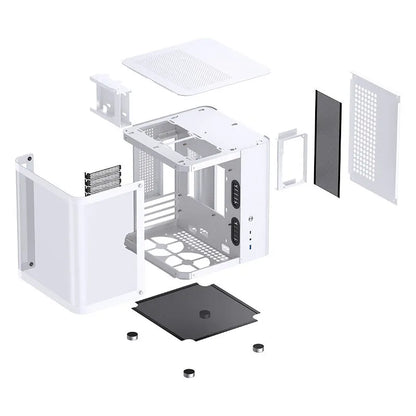 Jonsbo TK-1 Version 2.0 M-ATX ITX Case Ring Tempered Glass Side Penetration E-sports Seaview Room Desktop Computer Small Chassis