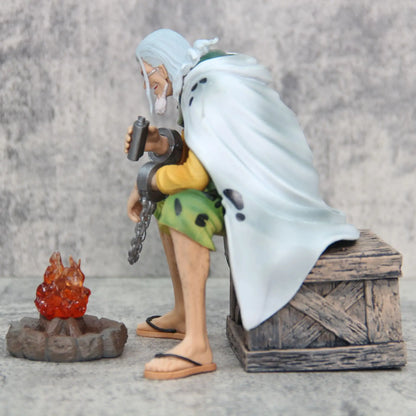 15cm Anime One Piece Silvers Rayleigh Action Figures Pvc Model Statue Room Collection Decoration Ornament Toys Birthday Gifs