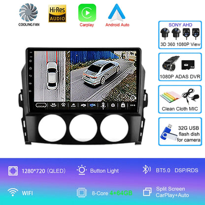 Android 16 Auto Car Radio Video Multimedia Player For Mazda Mx5 2005 - 2012 Navigation GPS Autoradio Head Unit Monitor Carplay
