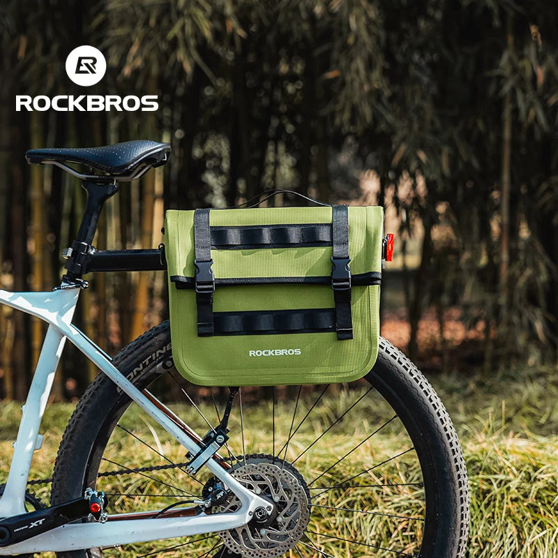 ROCKBROS Bicycle Front Bag 15L Multifunctional Saddle Bag Portable Bike Fork Bag Big Capacity