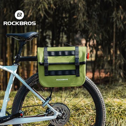 ROCKBROS Bicycle Front Bag 15L Multifunctional Saddle Bag Portable Bike Fork Bag Big Capacity