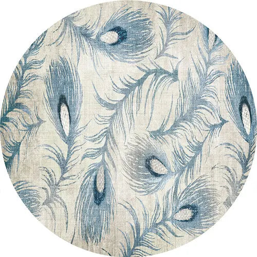 New Chinese Style Round Carpets for Living Room Home Decor Anti-Slip Floor Mat Bedroom Bedside Rug Art Studio Large Area Carpet