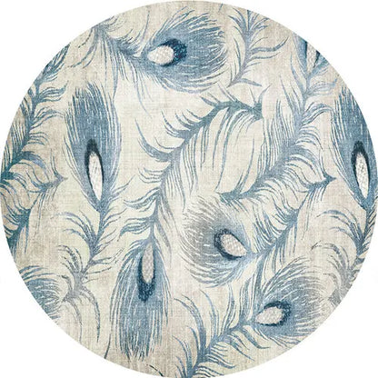 New Chinese Style Round Carpets for Living Room Home Decor Anti-Slip Floor Mat Bedroom Bedside Rug Art Studio Large Area Carpet