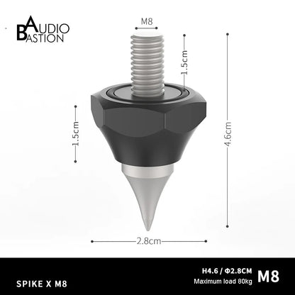 HIFI Audio Speaker Isolation Spikes 304 Stainless Steel Speakers Repair Parts Foot Nail /Pad Anti-shock Shock Absorber Vibration