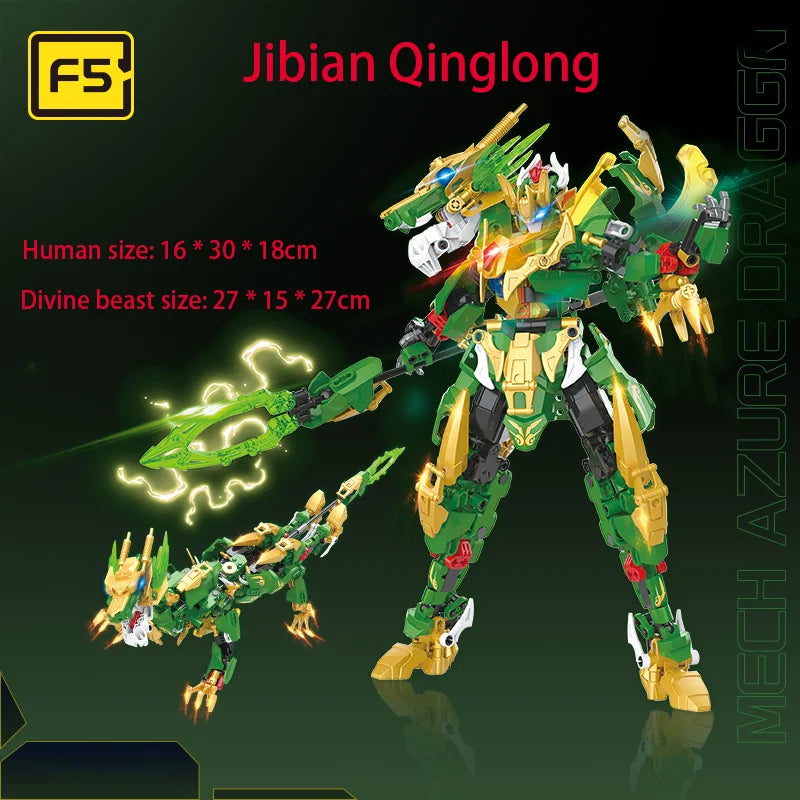 JAKI Transform Mech F5 series 2 in 1 puzzle building blocks assembled model decoration children's toys
