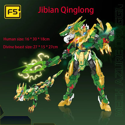 JAKI Transform Mech F5 series 2 in 1 puzzle building blocks assembled model decoration children's toys