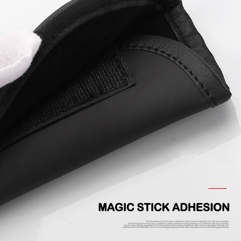 2Pcs Car Seat Belt Leather Safety Belt Shoulder Covers Interior For Fiat 500 500L 500S 500X 500C 500E 500L 500S 500X 500C 500E