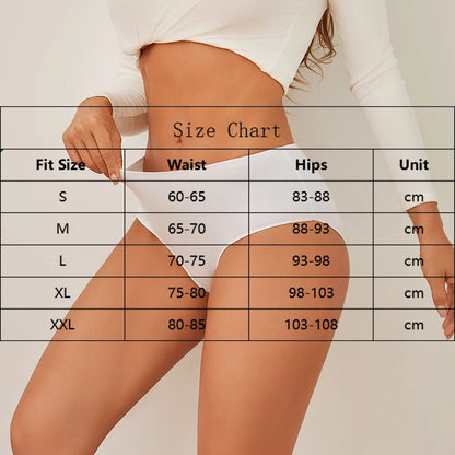 FINETOO 5Pcs Cotton Panties Women High Waist Briefs Seamless Underwear Breathable Underpants Solid Color Panty S-2XL Intimates