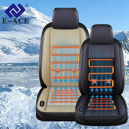 E-ACE 3-in-1 Large Truck 12V&24V Car Mounted Ventilation Cooling Heating Massage Seat Cushion Truck Blowing Cool Seat Cushion