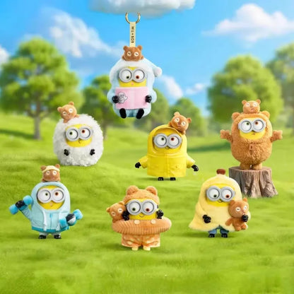 Hot New BOB&TIM Minions Better Together Series Anime Cute Cartoon Gifts Box Keychains Figure Model Trendy Toys Gifts
