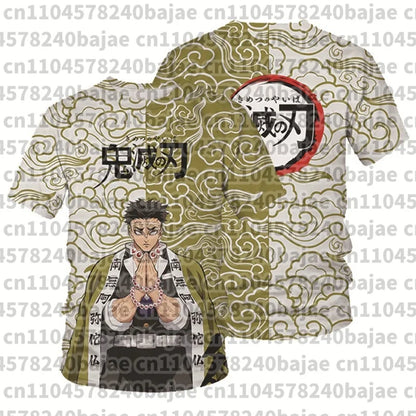 Demon Slayer Kimetsu no Yaiba Tanjiro 3D Quick Dry T-Shirt Adult Kids Sports Casual Anime Merch Summer outdoor streetwear
