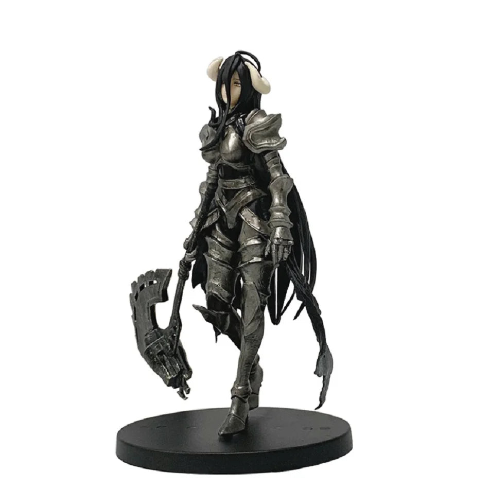 18cm Anime Overlord Figure Albedo Dark Bull Horn Armor&Party Dress Series  Action Figure PVC Collection Model Figurine Toys Gift