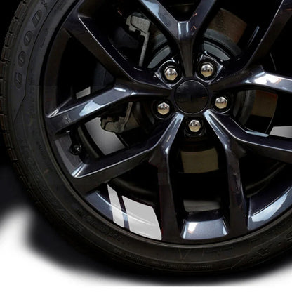 6PCS Reflective Car Wheel Decal Sticker Pressure Adhesive Auto Red Accessories Car Stickers Wheel Hub Decals