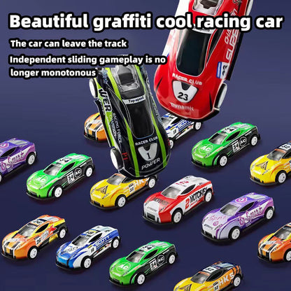 Transforming Truck Toys and Launcher Tracks, Police-Themed, Foldable Storage, Randomly Shipped Mini Cars, Interactive Party Game