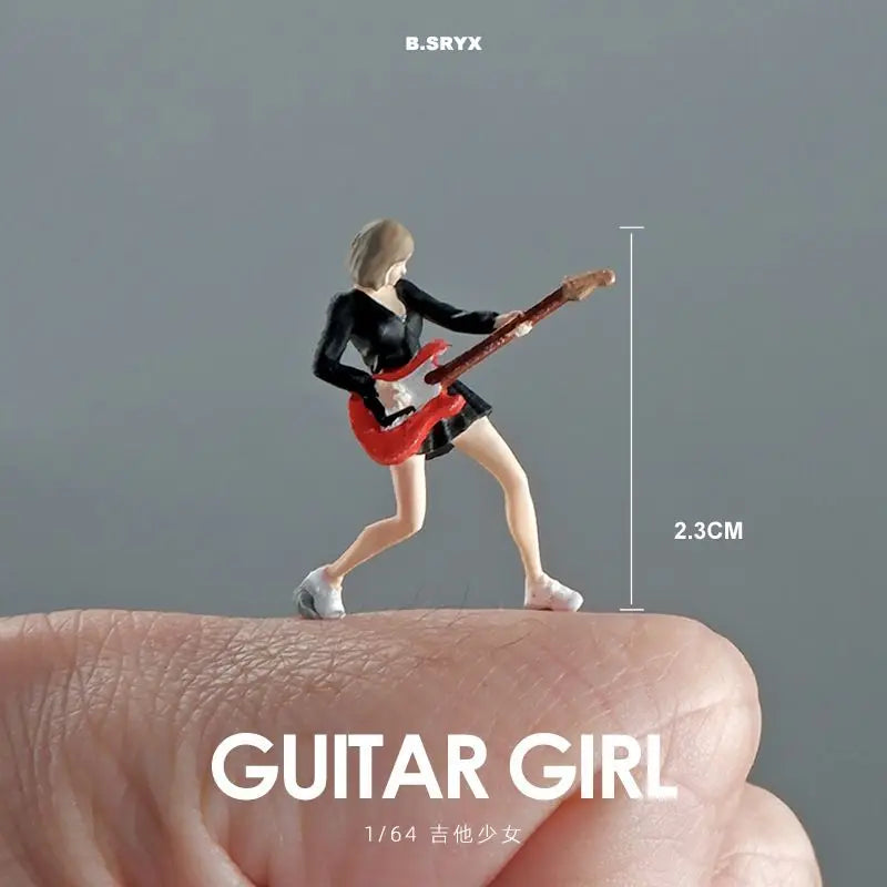 1/64 Scale Figure Band Singer Model  Resin  Miniature Figures Diorama Minifigures Garage Scenes DIY Craft Toys Collectible