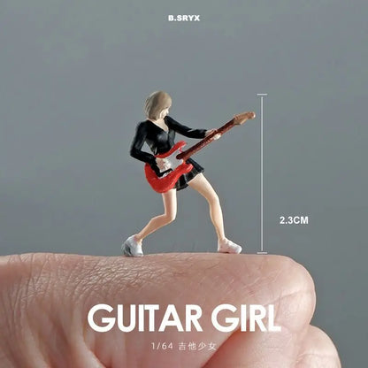 1/64 Scale Figure Band Singer Model  Resin  Miniature Figures Diorama Minifigures Garage Scenes DIY Craft Toys Collectible