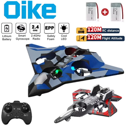 Oike RC Aircraft Foam Stunt Glider Electric Fighter Remote Control Airplane Helicopter 2.4G Radio Fall Resistant Plane Toy Gifts