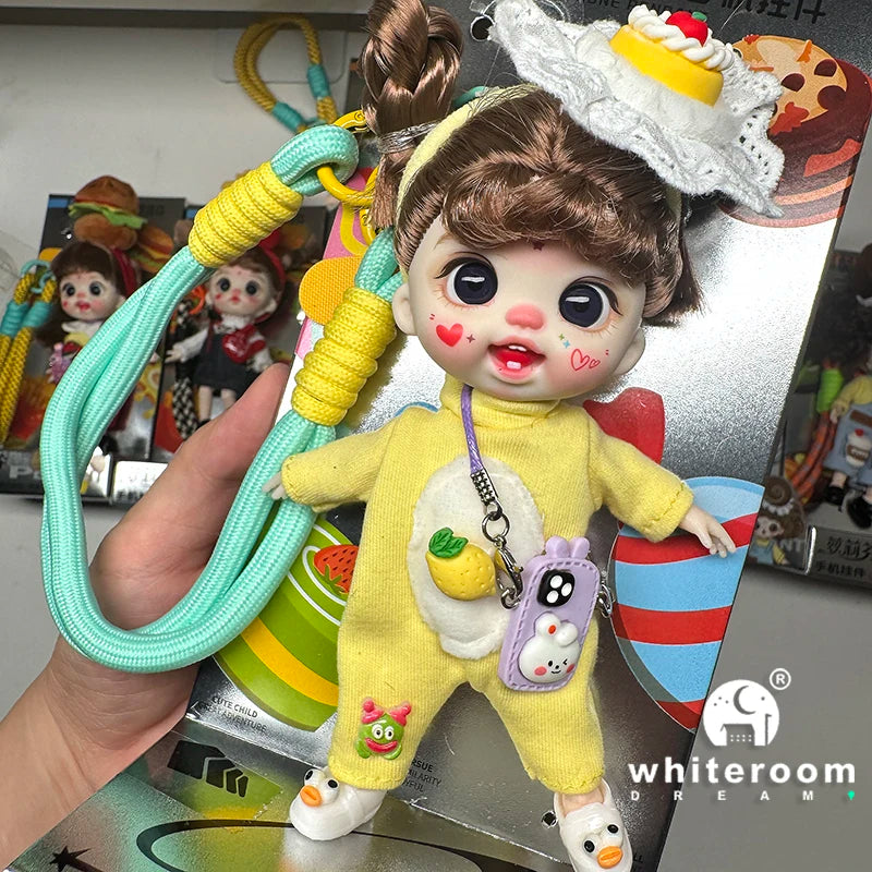 bjd doll Dolls for girls Labbu doll pocket mini blyth girl Doll Barbi cry Baby Rainbow Ball jointed doll Mobile phone Decoration