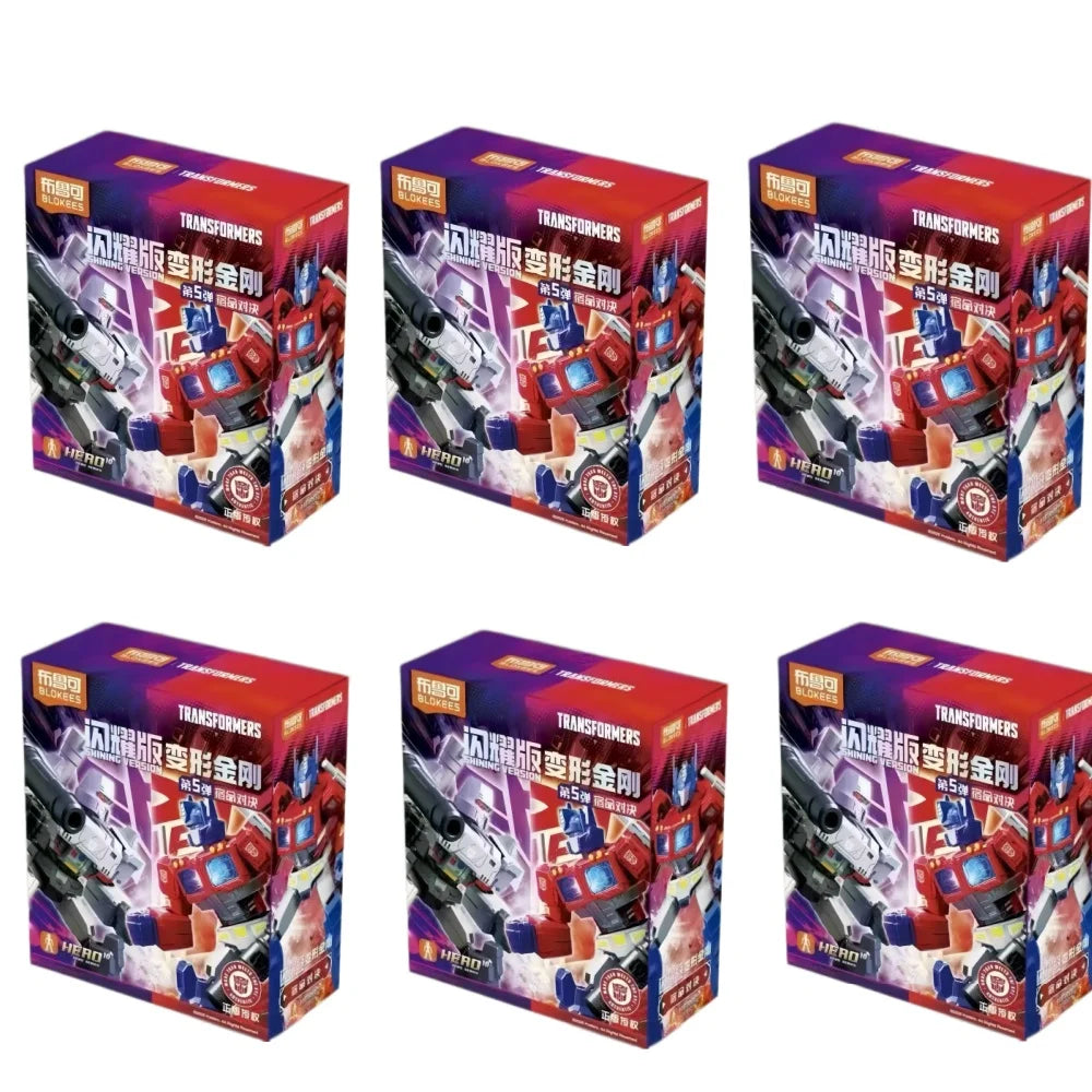 Blokees Transformers Shining 04 & 05 Eternal Rivalry Blind Box Assembled Model Kit Optimus Megatron Collectible Figurine Desk