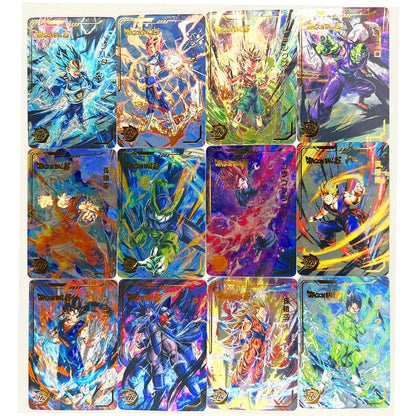 54pcs/set Dragon Ball Z Laser Engraving flash Super Saiyan Heroes Battle Card Ultra Instinct Goku Vegeta Game Collection Cards