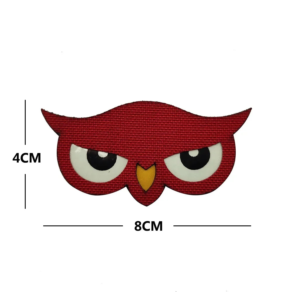 Cat Eyes Glow In Dark Patches Infrared IR Reflective Rubber Appliqued For Hats Helmet Uniform Backpack