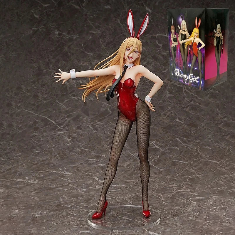 Chainsaw Man Power Bunny Girl Anime Figure Makima Action Figure Hayakawa Aki/Higashiyama Kobeni/Denji/Reze Figure Model Doll Toy