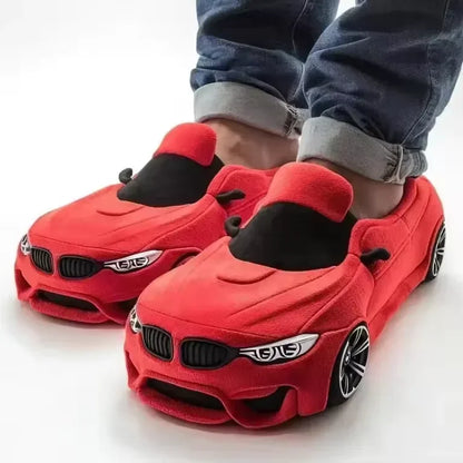 2026 Fun Vehicle Shape Car Plush Slippers For BMW Slippers Stuffed Shoes Women Men Valentine's Day Gifts Indoor House Zapatillas