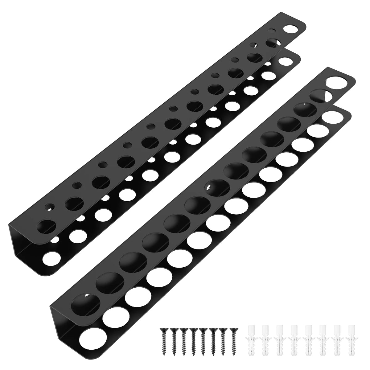 Metal Screwdriver and Pliers Organizer Wall-Mounted Tool Rack with Tool Slots Space-Saving Rustproof Garage Workshop Storage