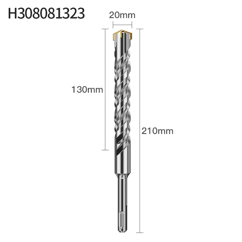 LIDIAO SDS Plus Rotary Hammer Drill Bits Concrete Drill Bit Long Round Handle Carbide Tipped Brick Stone Drilling 6 to 25mm