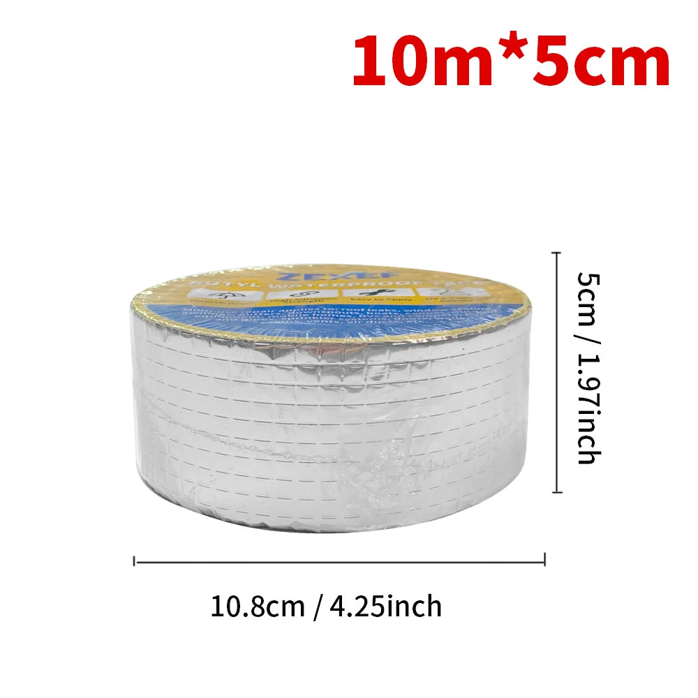 Self-adhesive Butyl Sealing Tapes Waterproof High Temperature Resistance Aluminum Thicken Butyl Tape for Home Car Accessories
