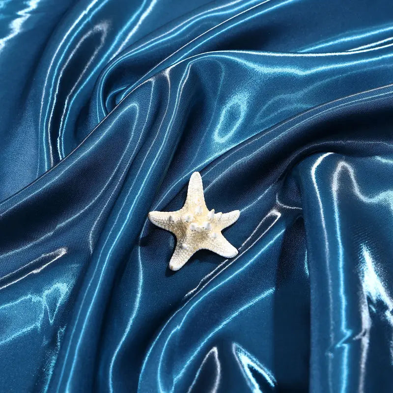 Liquid Water Light Reflective Fabric Per Meter for Clothes Wedding Dresses DIY Sewing Fashion Plain Silky Smooth Cloth Pink Blue