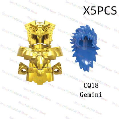 Saint Seiya Japanese Anime Cartoon Bricks Dolls Aiolia Aiolos Model Toys Building Blocks Figures Assembly Toys Gifts CQ11-22