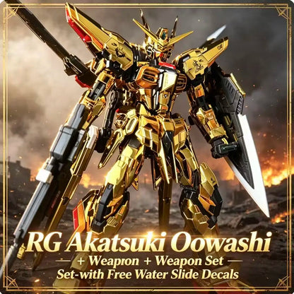 RG41 1/144 ORB-01 Akatsuki Oowashi Pack Gold Plated Assembly Model Kit Mobile Suit Gunpla Action Figure Anime Mecha Toy Boy Gift