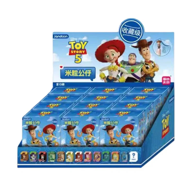 JANDOOM  Toy Story Stitch Mickey Mouse Winnie Zootopia Doraemon Action Figure Rice Grains Doll Model Blind Box Toys Modei Gifts