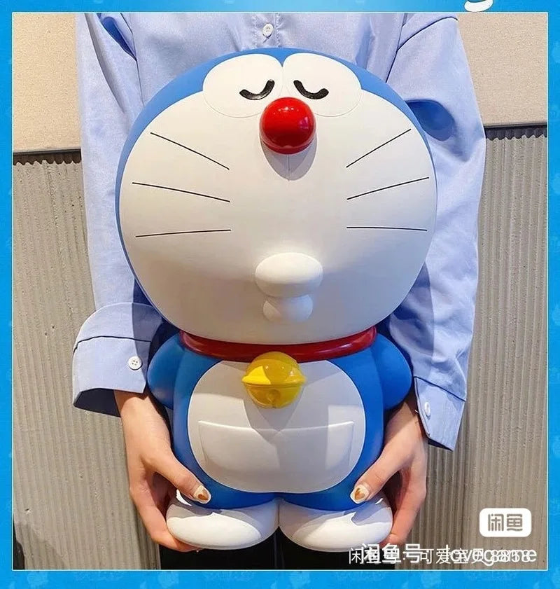 Large Size Doraemon Action Figures Toys Anime Kawaii Piggy Bank Ornament Figurines Decor Pvc Model Toy Statue Kid Birthday Gifts