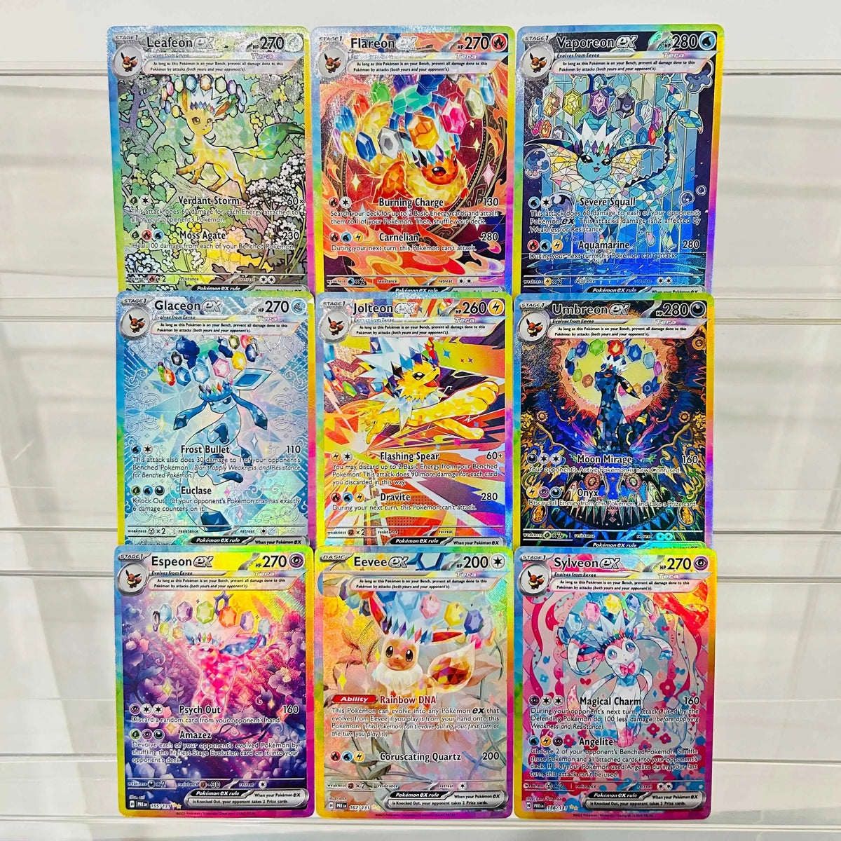 Eevee ex 167/131 English Version DIY Holographic Texture Card Collectible Grade Premium Anime Collection Card