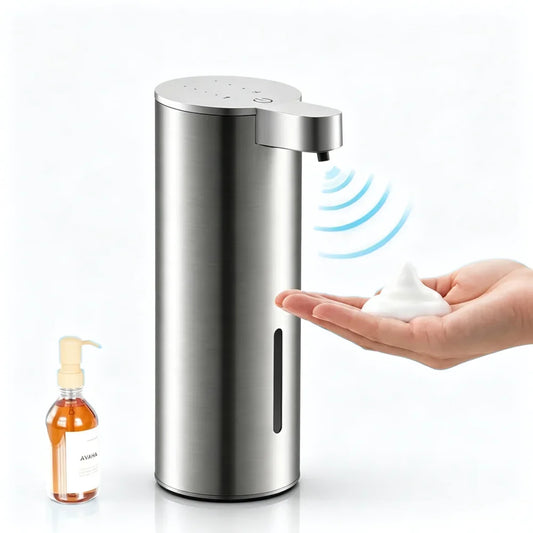 Stainless Steel Automatic Soap Dispenser USB Rechargeable Waterproof Smart Sensor Kitchen/Bathroom Foam/Liquid Soap Dispenser