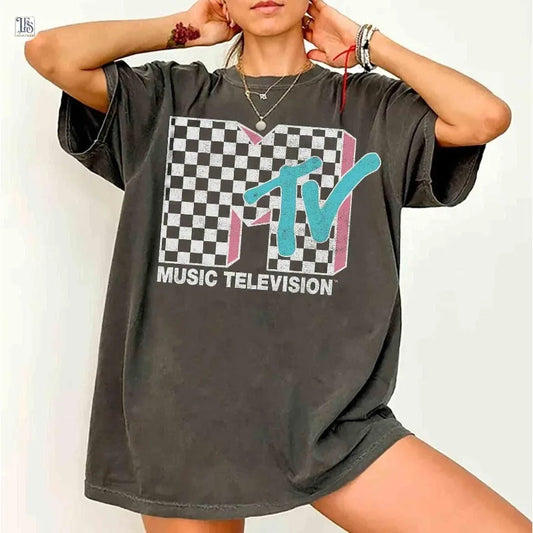 Retro MTV Birthday Girl Men's T-shirt Summer New Style Unisex Hip Hop Rock Casual T-shirt