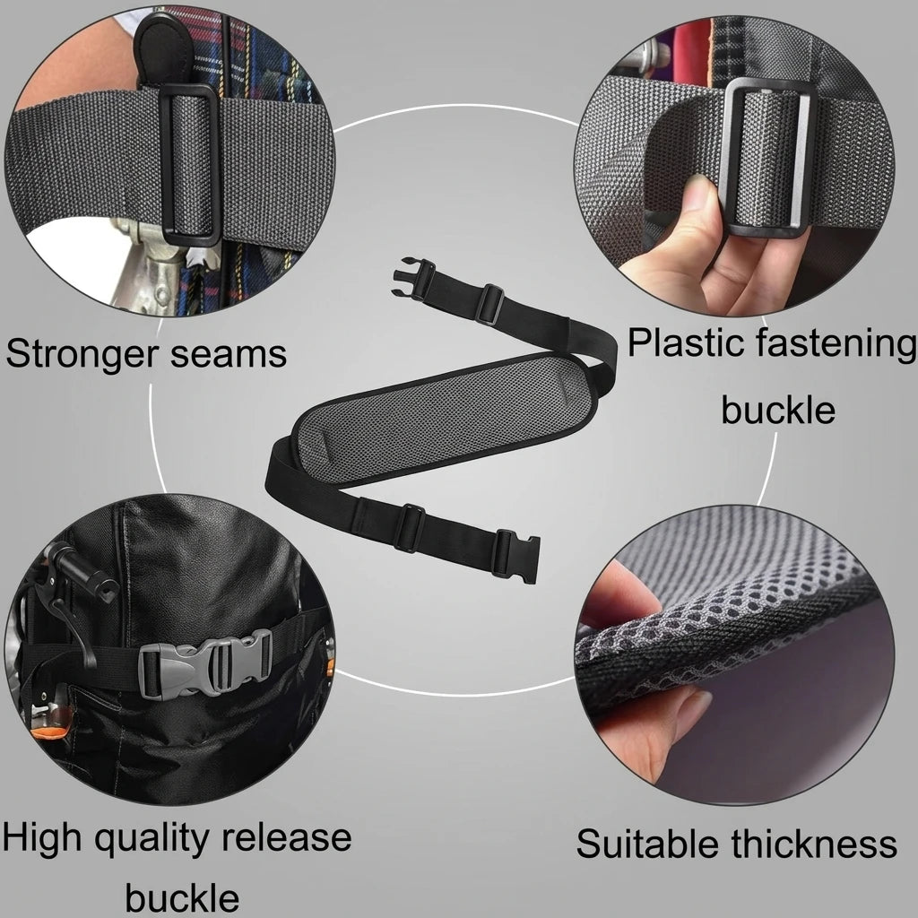 Adjustable Wheelchair Positioning Belt Breathable Anti Fall Safety Strap Lap Support Harness for Elderly Disabled Home Care Use