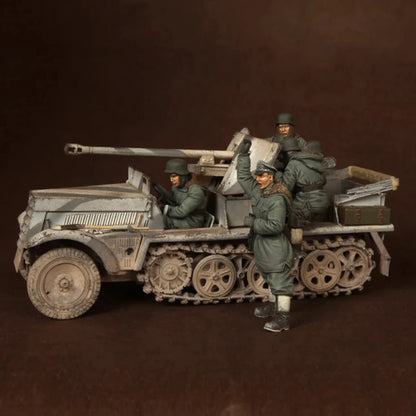 1/35 resin soldier model GK - Military theme (5 figures without tank) unassembled and unpainted DIY kit - 984R