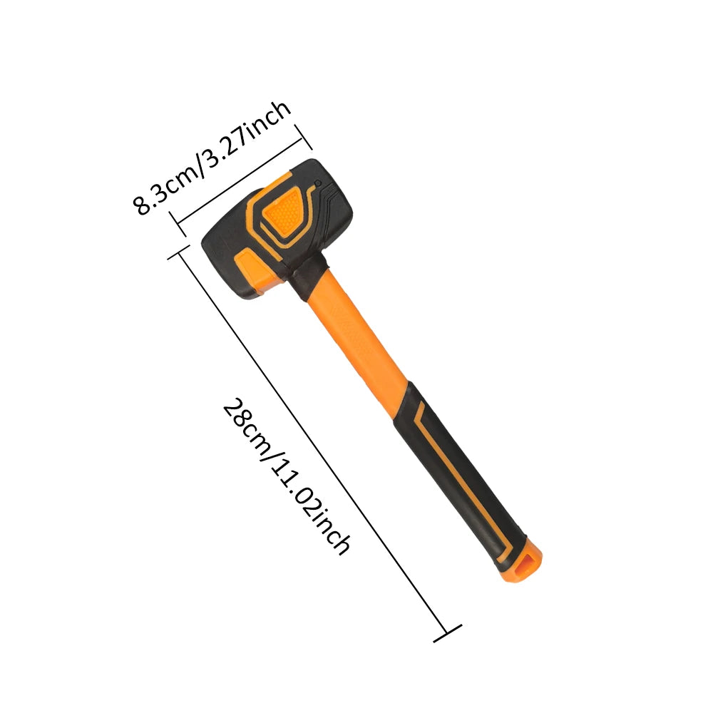 Multifunctional Rubber Hammer Tile Soft Rubber Percussion Hammer Square Hammer Construction Worker Professional Hand Tool