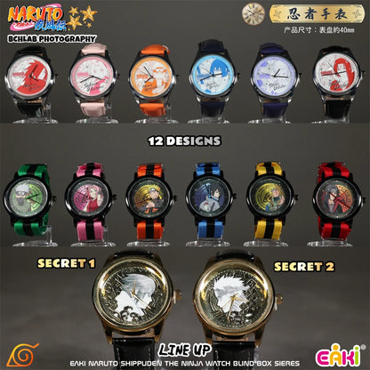 EAKI Hot Original In Stock Naruto Shippuden Kakashi Sasuke Madara Watch Blind Box Anime Figure Trendy Watch Toys Boys Gifts