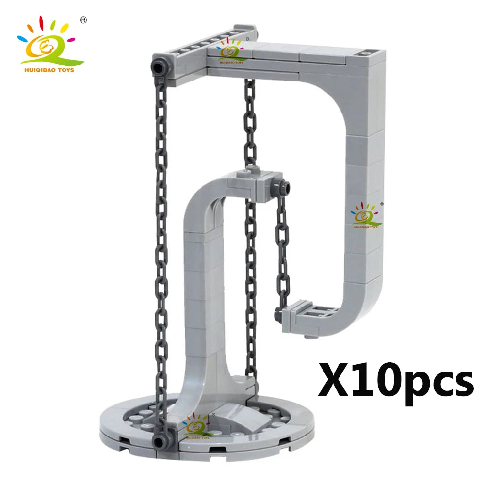 HUIQIBAO MOC Tensegrity Sculptures Anti-Gravity Building Blocks Creator Novel Physics Balance DIY Bricks Toys for Children Gift