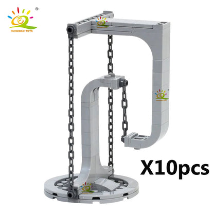 HUIQIBAO MOC Tensegrity Sculptures Anti-Gravity Building Blocks Creator Novel Physics Balance DIY Bricks Toys for Children Gift